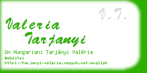 valeria tarjanyi business card