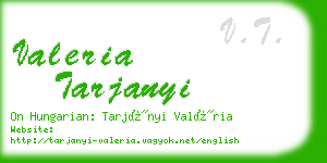 valeria tarjanyi business card